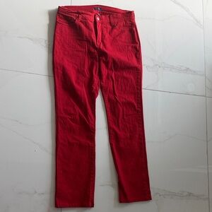 NYD Red Sliming Straight Pants